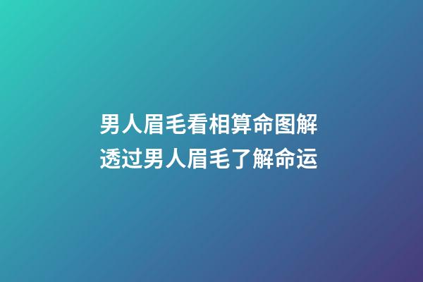 男人眉毛看相算命图解 透过男人眉毛了解命运